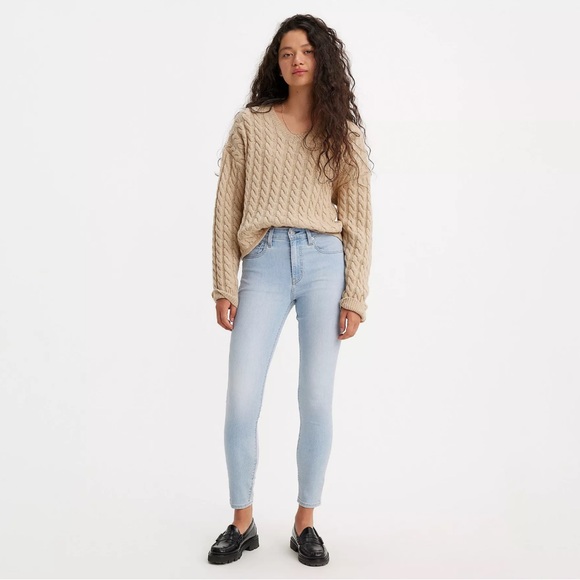 Levi’s 721 HIGH RISE SKINNY WOMEN'S JEANS size 30W 32L color azure mood - Picture 4 of 8